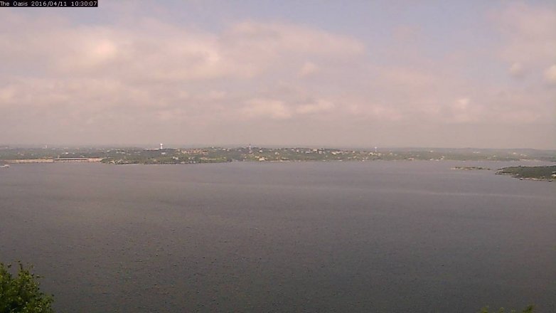 Lake Travis webcam, April 11, 2016 9:35 AM CT