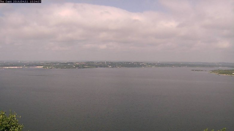 Lake Travis webcam, April 11, 2016 9:40 AM CT