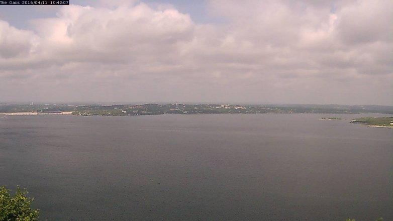 Lake Travis webcam, April 11, 2016 9:50 AM CT