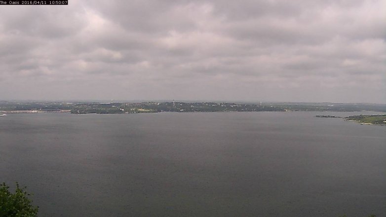 Lake Travis webcam, April 11, 2016 9:55 AM CT