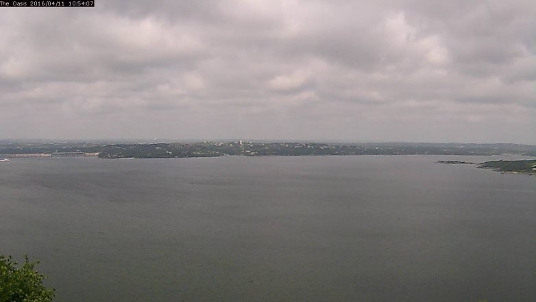 Lake Travis webcam, April 11, 2016 10:00 AM CT