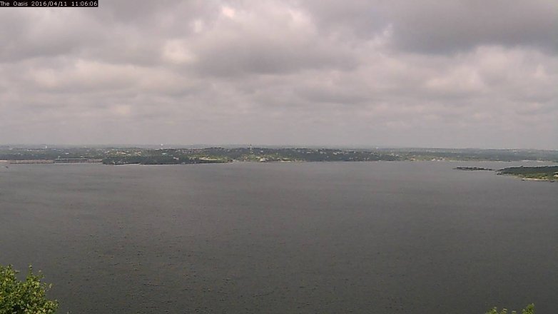 Lake Travis webcam, April 11, 2016 10:15 AM CT