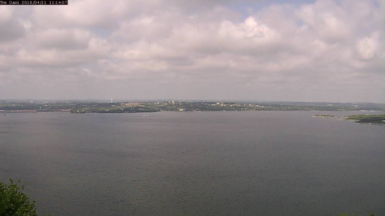 Lake Travis webcam, April 11, 2016 10:20 AM CT