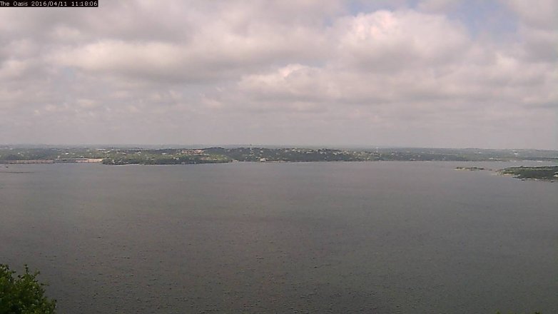 Lake Travis webcam, April 11, 2016 10:25 AM CT