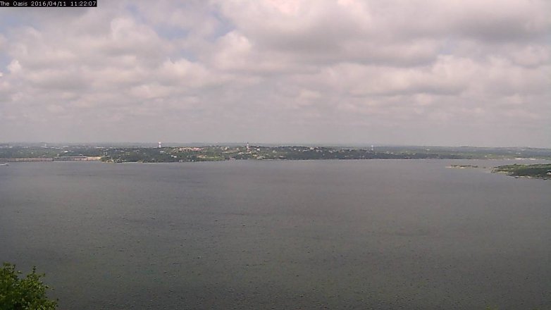 Lake Travis webcam, April 11, 2016 10:30 AM CT