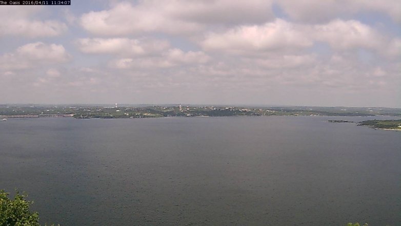 Lake Travis webcam, April 11, 2016 10:40 AM CT