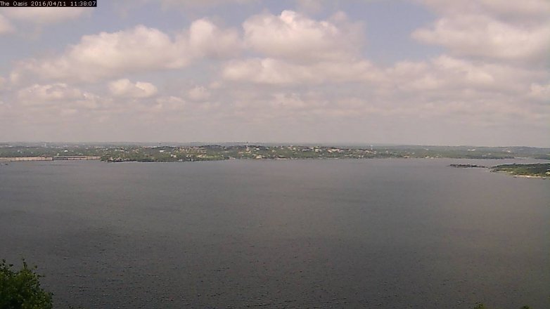Lake Travis webcam, April 11, 2016 10:45 AM CT