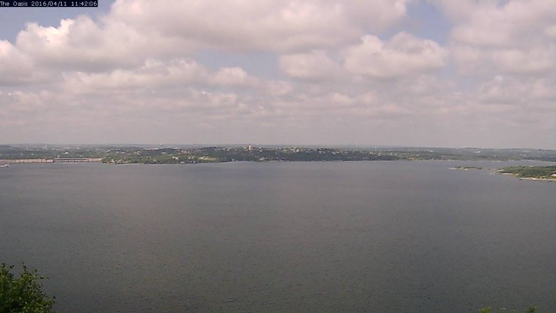 Lake Travis webcam, April 11, 2016 10:50 AM CT