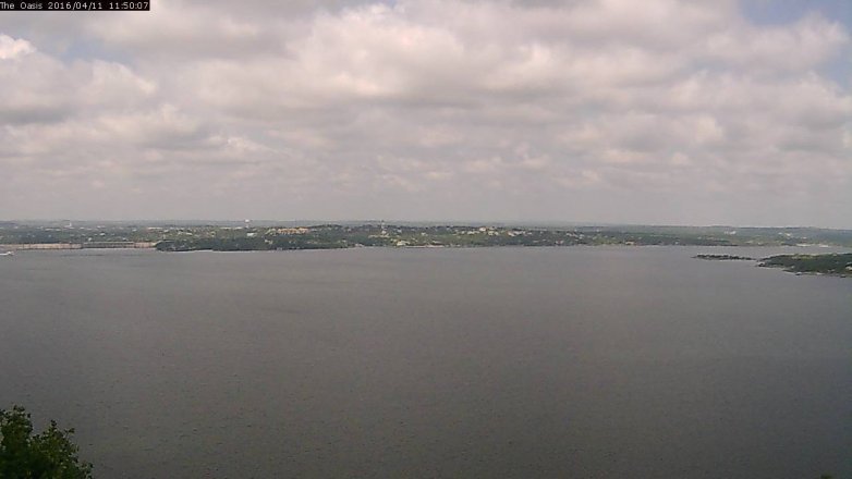 Lake Travis webcam, April 11, 2016 10:55 AM CT