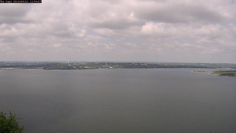 Lake Travis webcam, April 11, 2016 11:00 AM CT