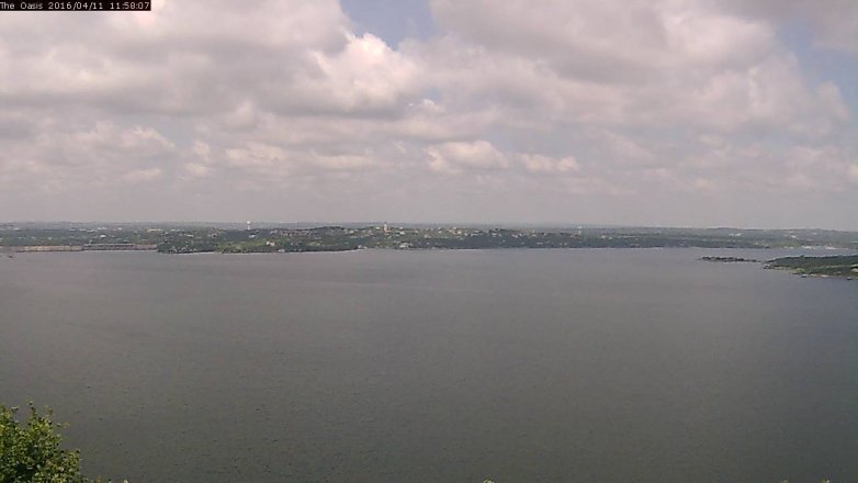 Lake Travis webcam, April 11, 2016 11:05 AM CT
