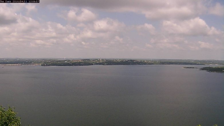 Lake Travis webcam, April 11, 2016 11:10 AM CT