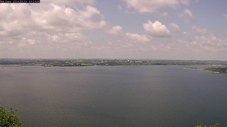 Lake Travis webcam, April 11, 2016 11:20 AM CT