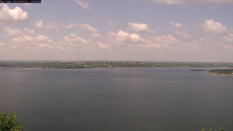Lake Travis webcam, April 11, 2016 11:35 AM CT