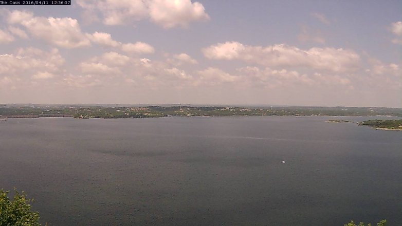 Lake Travis webcam, April 11, 2016 11:40 AM CT