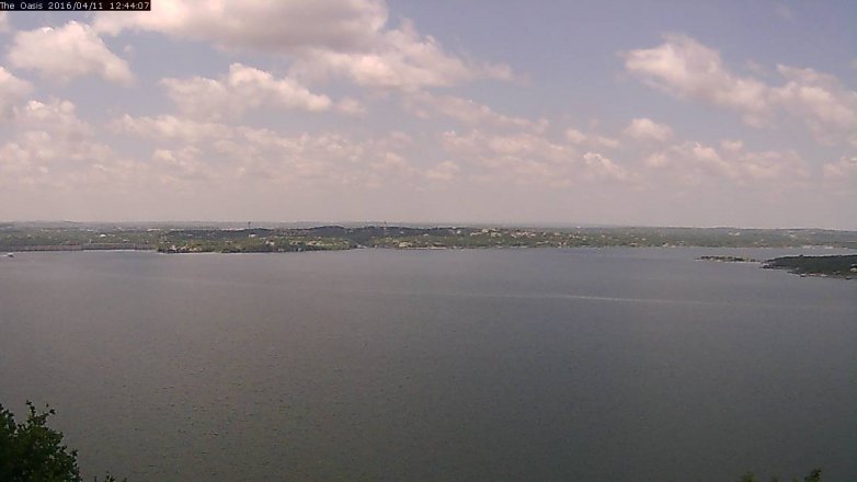 Lake Travis webcam, April 11, 2016 11:50 AM CT