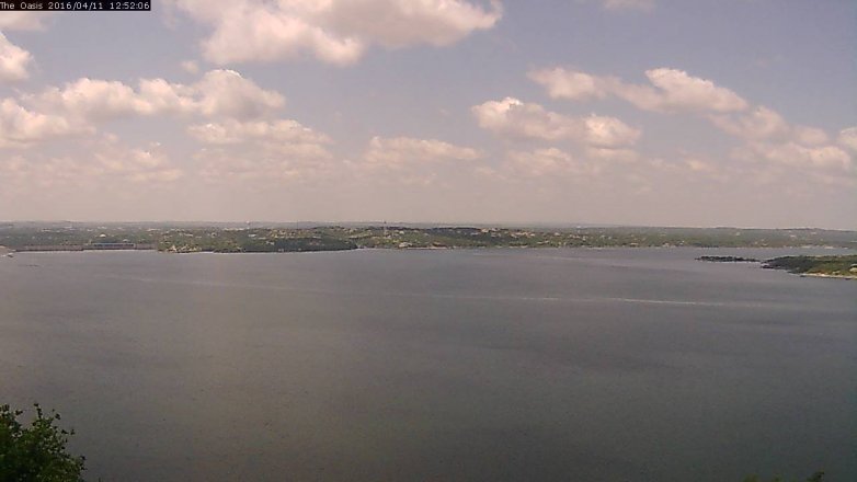 Lake Travis webcam, April 11, 2016 12:00 PM CT