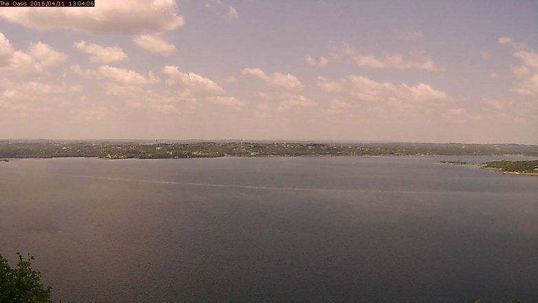 Lake Travis webcam, April 11, 2016 12:10 PM CT