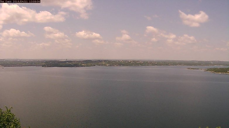 Lake Travis webcam, April 11, 2016 12:15 PM CT