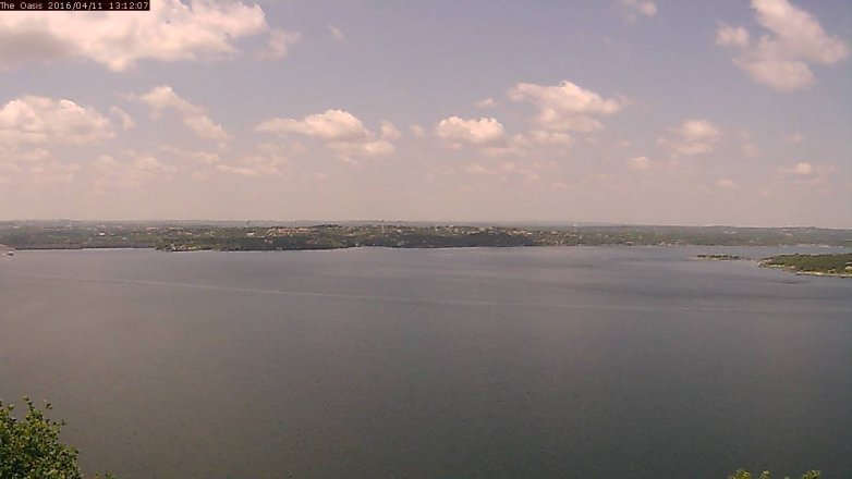 Lake Travis webcam, April 11, 2016 12:20 PM CT