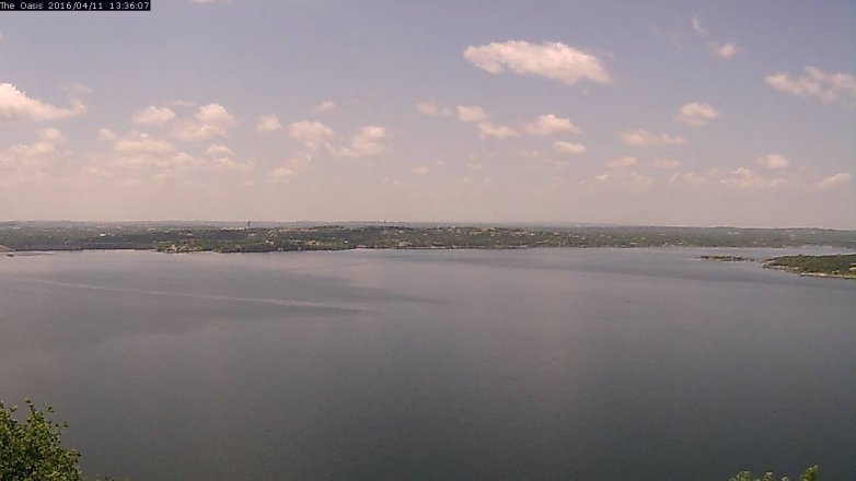 Lake Travis webcam, April 11, 2016 12:40 PM CT