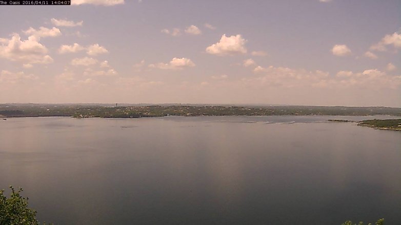 Lake Travis webcam, April 11, 2016 1:10 PM CT