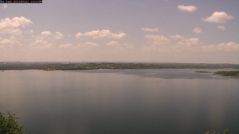 Lake Travis webcam, April 11, 2016 1:20 PM CT