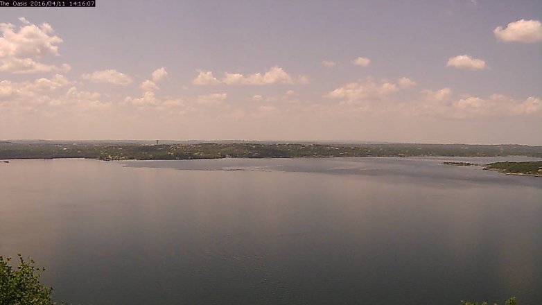 Lake Travis webcam, April 11, 2016 1:25 PM CT