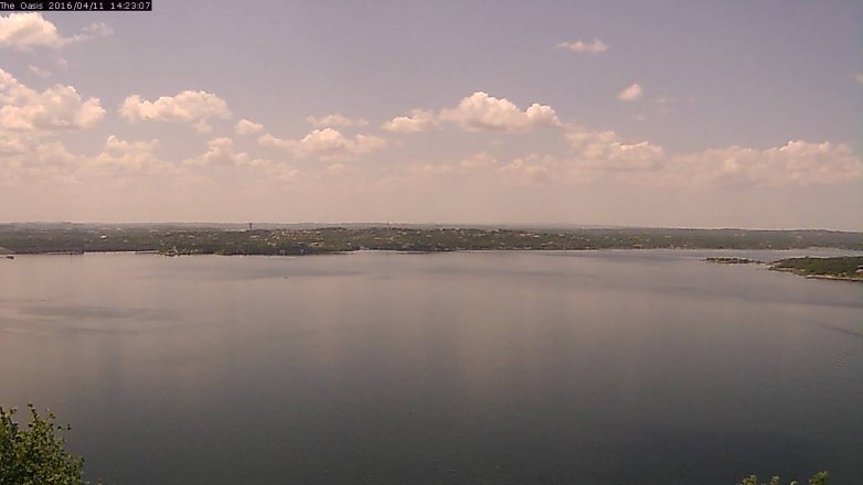 Lake Travis webcam, April 11, 2016 1:30 PM CT