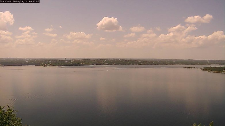 Lake Travis webcam, April 11, 2016 1:40 PM CT