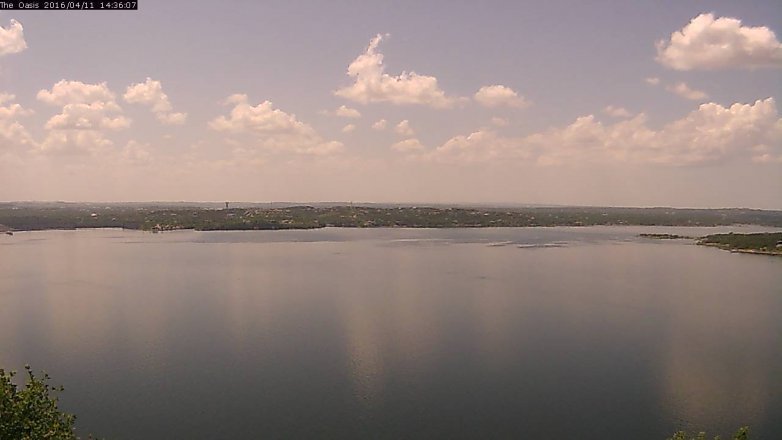 Lake Travis webcam, April 11, 2016 1:45 PM CT
