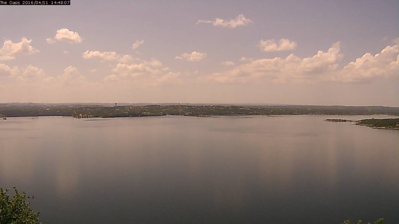 Lake Travis webcam, April 11, 2016 1:55 PM CT