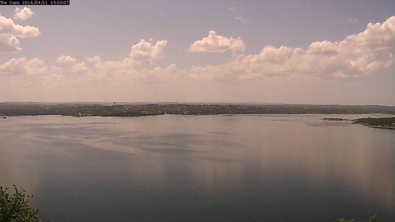 Lake Travis webcam, April 11, 2016 2:10 PM CT