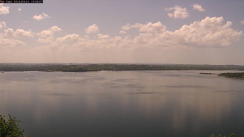 Lake Travis webcam, April 11, 2016 2:15 PM CT