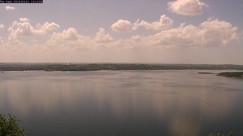 Lake Travis webcam, April 11, 2016 2:20 PM CT