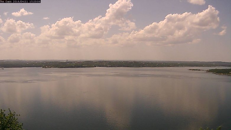 Lake Travis webcam, April 11, 2016 2:25 PM CT