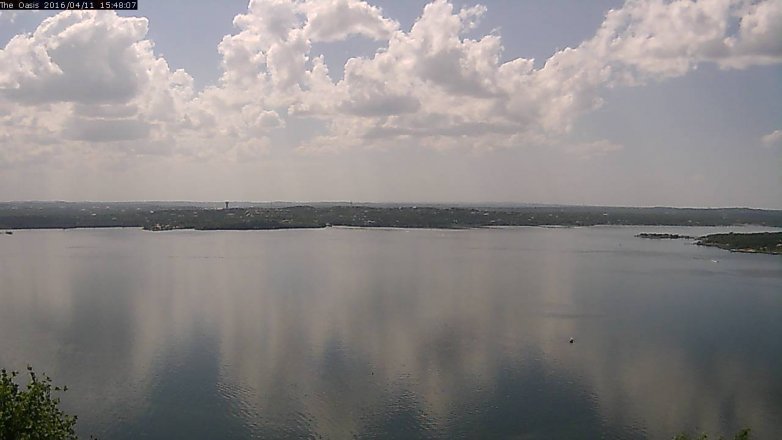 Lake Travis webcam, April 11, 2016 2:55 PM CT