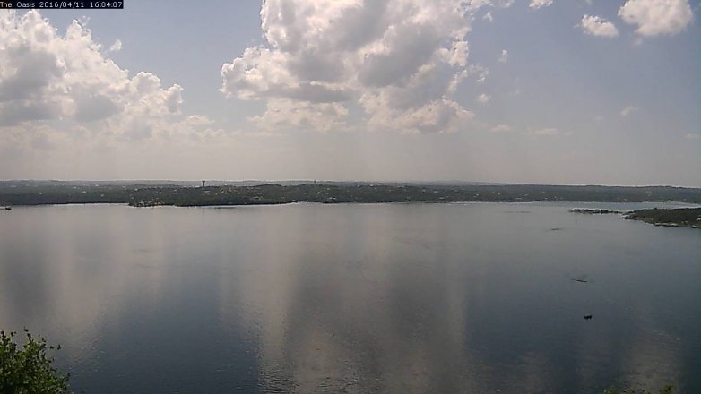 Lake Travis webcam, April 11, 2016 3:10 PM CT