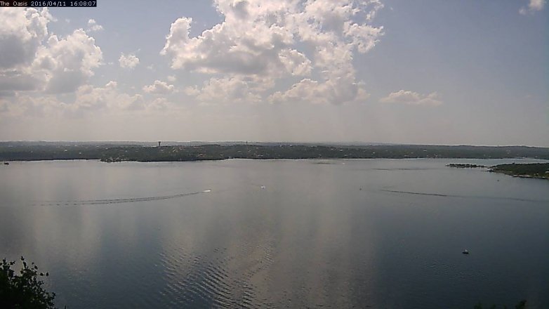 Lake Travis webcam, April 11, 2016 3:15 PM CT