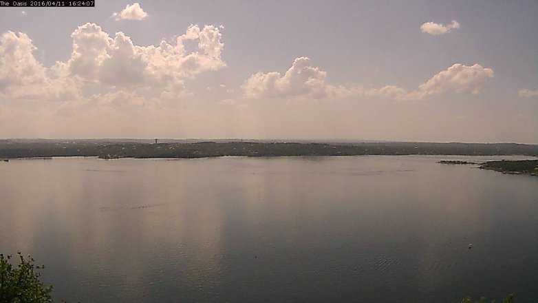 Lake Travis webcam, April 11, 2016 3:30 PM CT