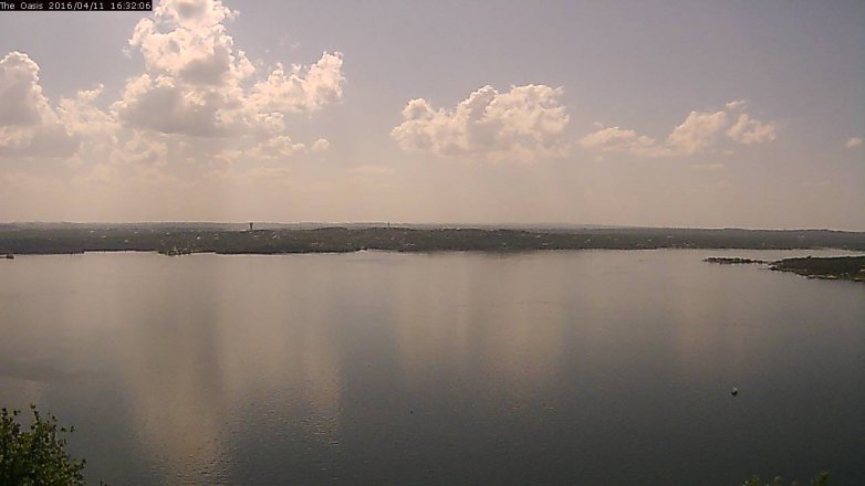 Lake Travis webcam, April 11, 2016 3:40 PM CT