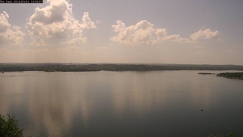Lake Travis webcam, April 11, 2016 3:45 PM CT