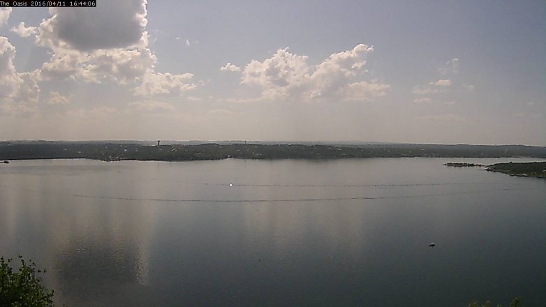 Lake Travis webcam, April 11, 2016 3:50 PM CT