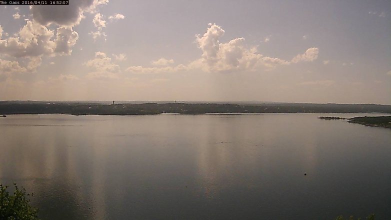 Lake Travis webcam, April 11, 2016 4:00 PM CT