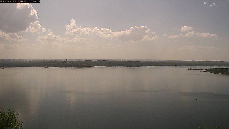 Lake Travis webcam, April 11, 2016 4:10 PM CT