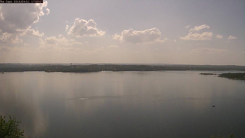 Lake Travis webcam, April 11, 2016 4:15 PM CT