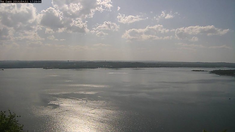 Lake Travis webcam, April 11, 2016 4:35 PM CT