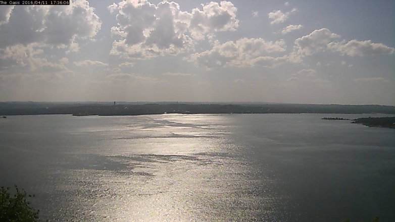 Lake Travis webcam, April 11, 2016 4:40 PM CT