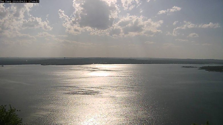 Lake Travis webcam, April 11, 2016 4:50 PM CT