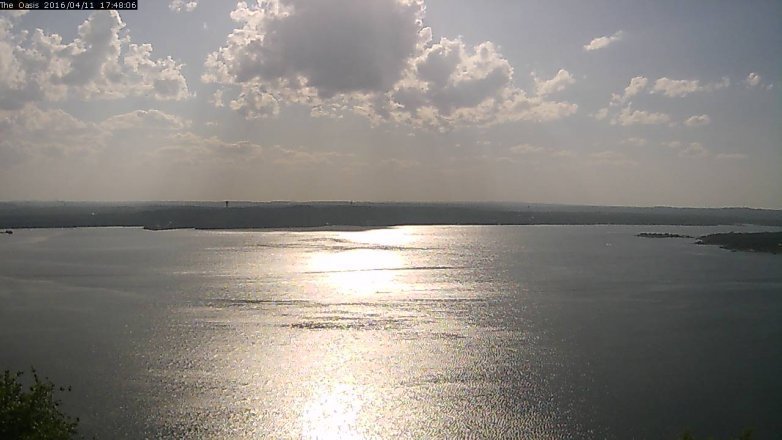 Lake Travis webcam, April 11, 2016 4:55 PM CT